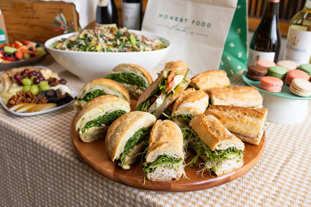 food on a table