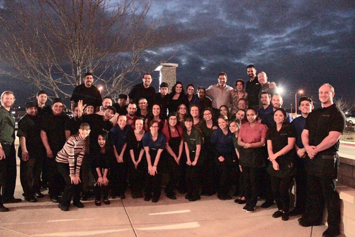 Group of Staff Members at Night