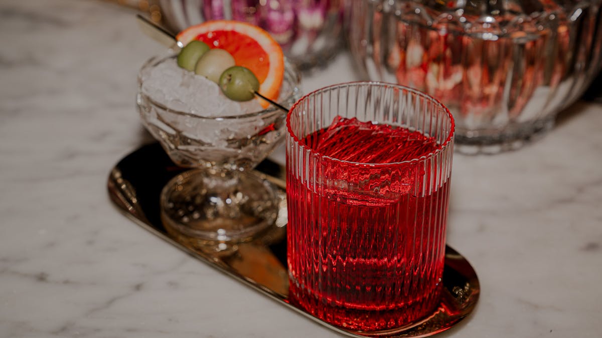 a glass bowl on a table