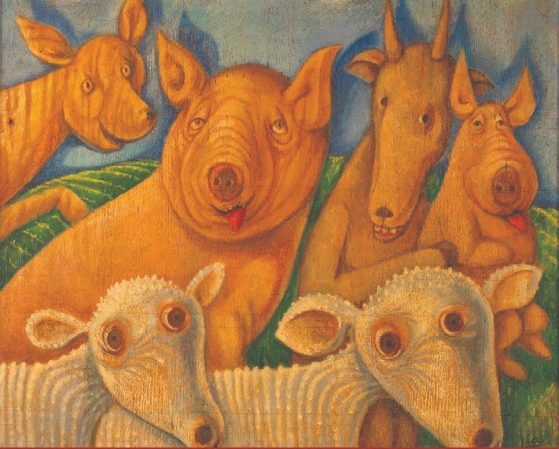 a group of stuffed animals