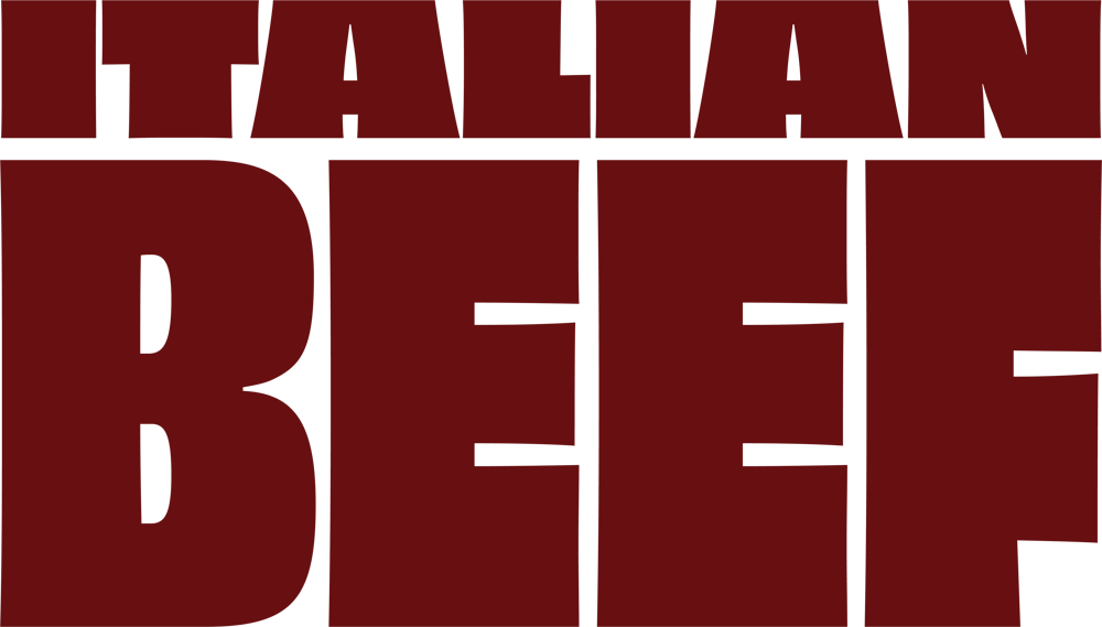 a sign with red and white text