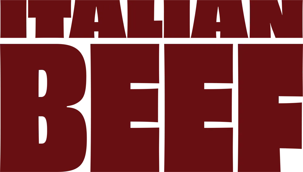 a sign with red and white text