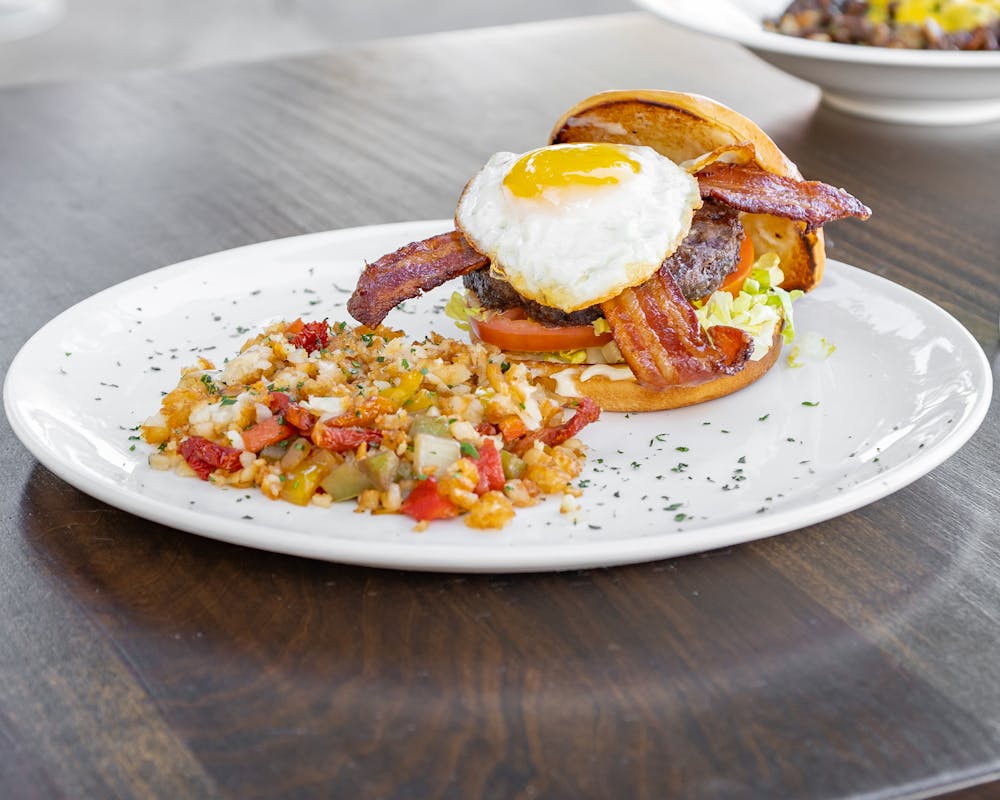 a plate of food on a table