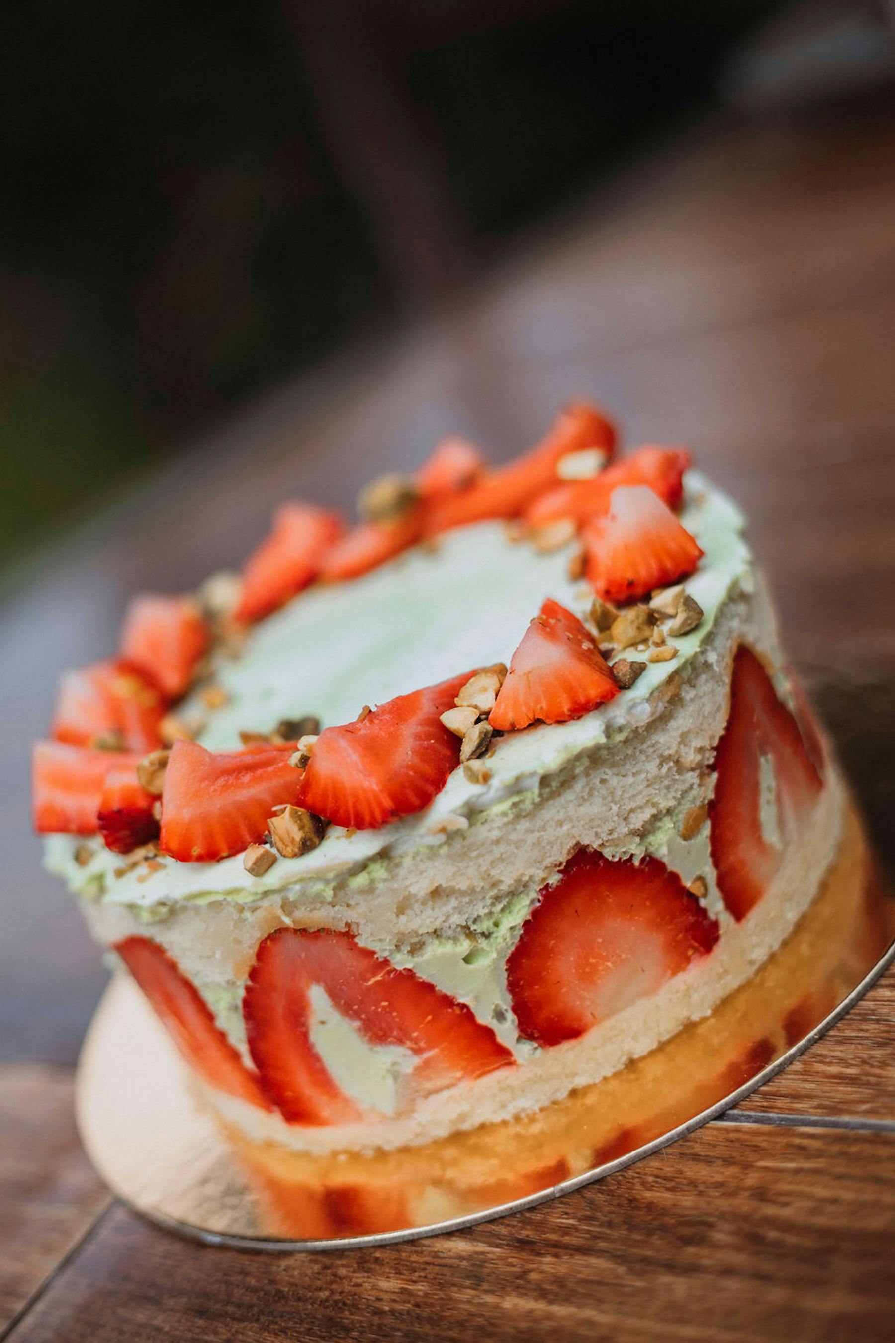 a close up of food on a plate