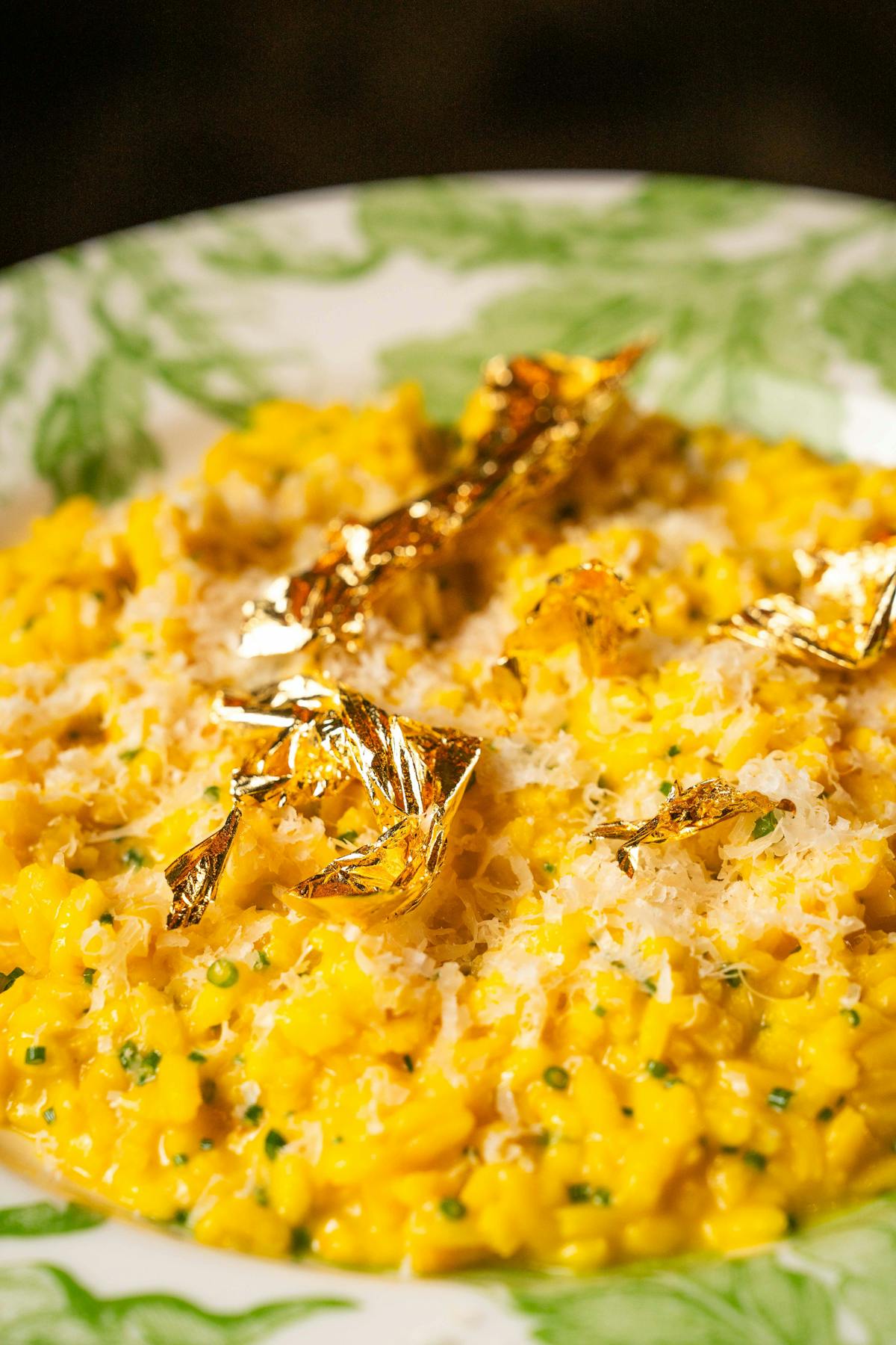 risotto with gold flake