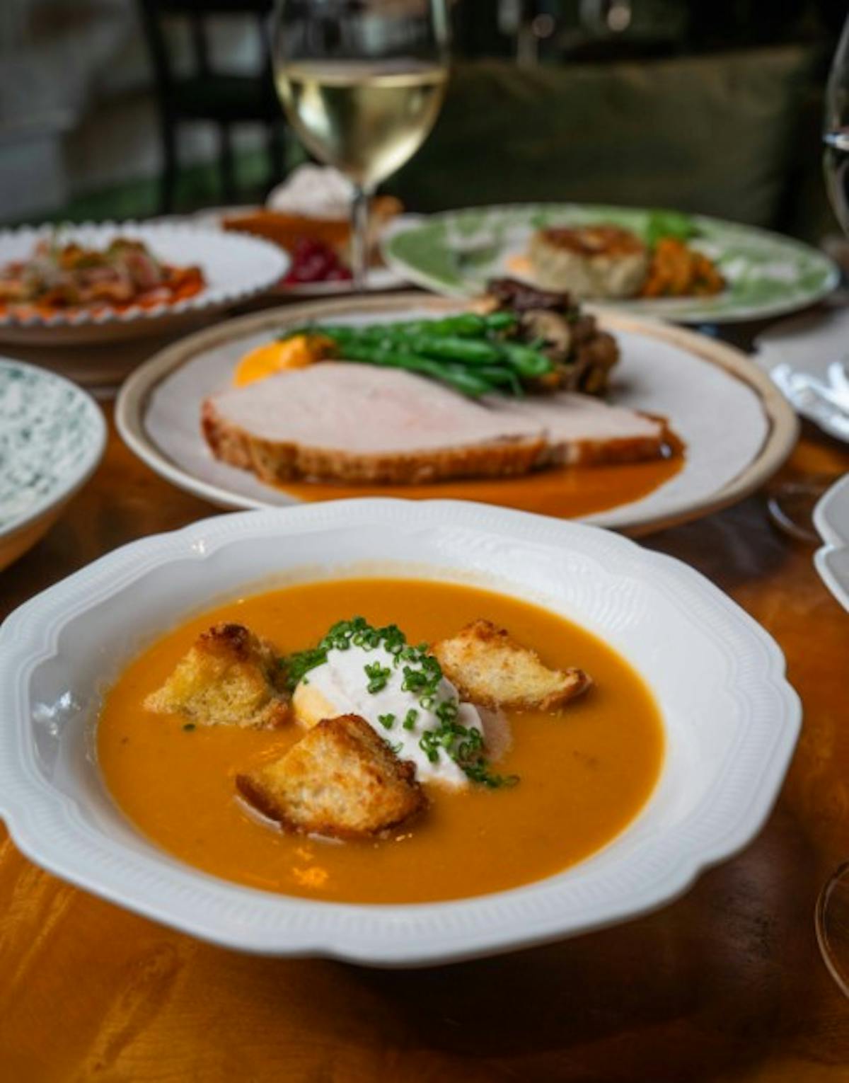 Thanksgiving Table Food