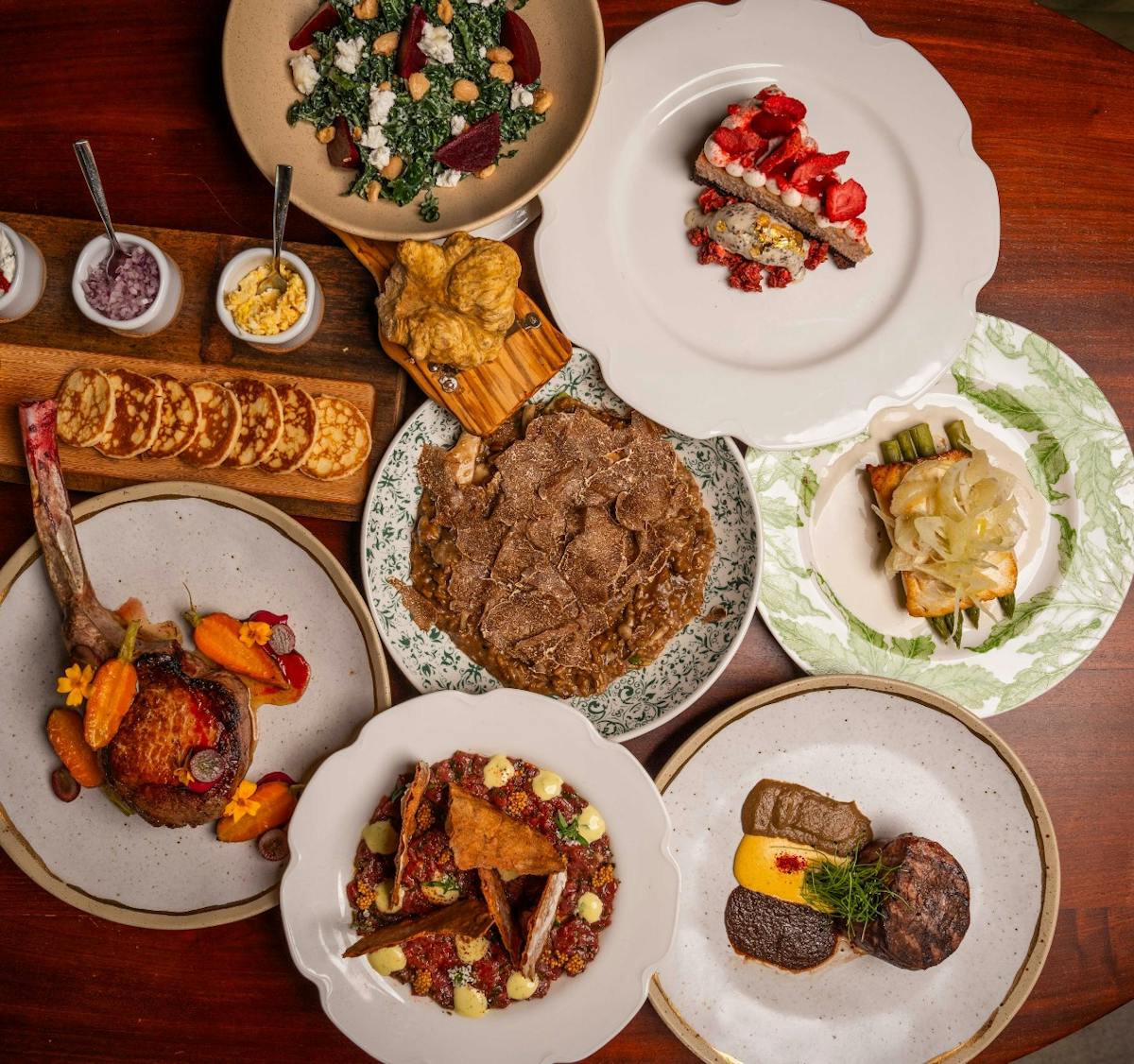 a plate of food on a table
