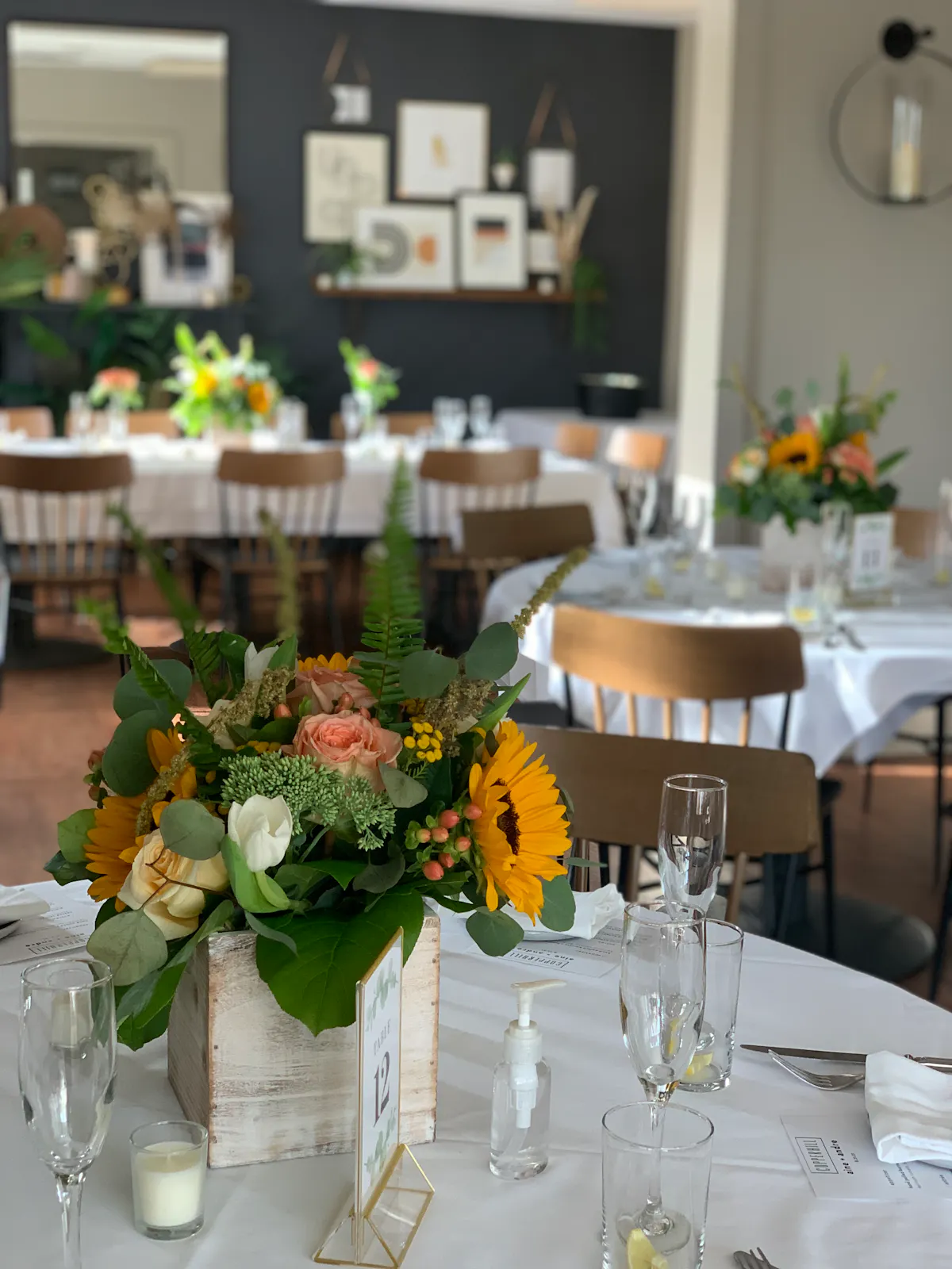 a vase of flowers on a table