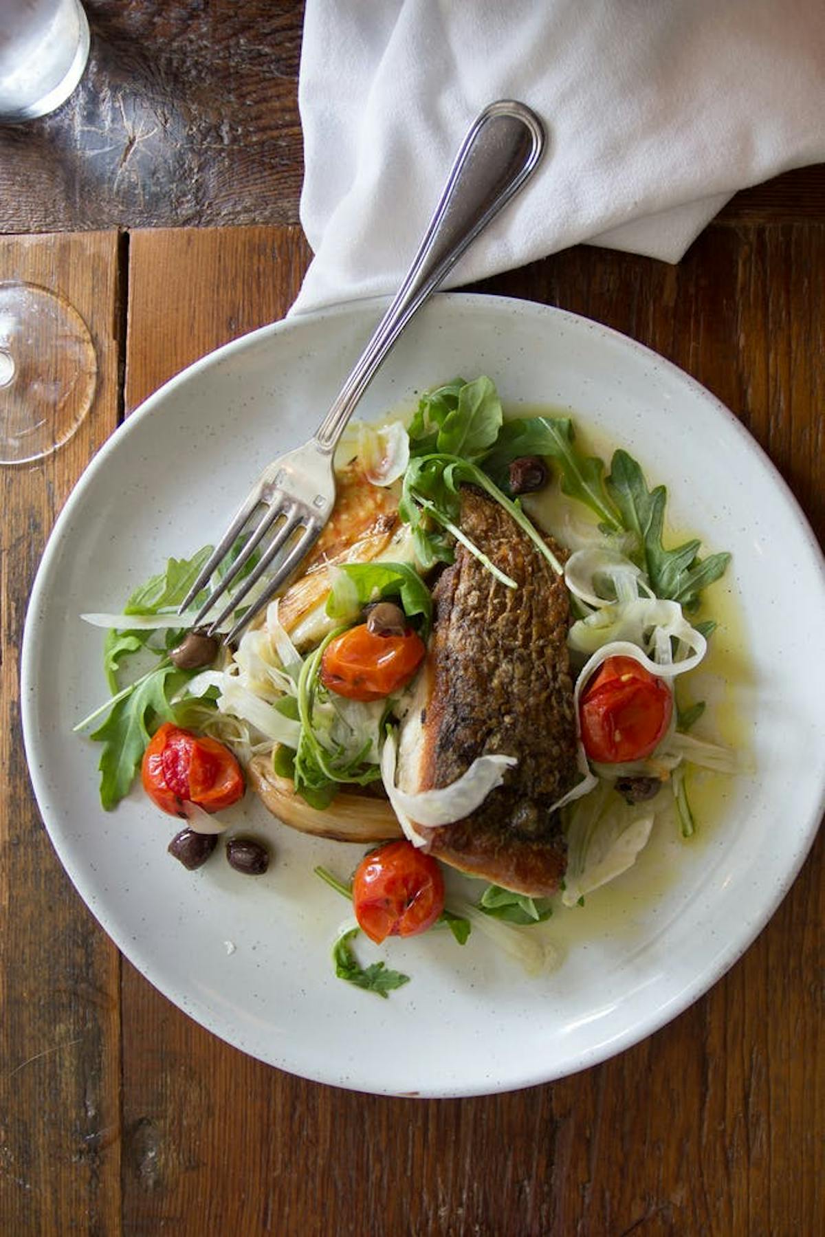 a plate of food on a table