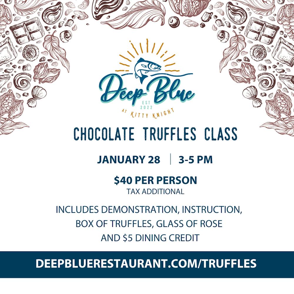 Chocolate Truffles Class Deep Blue at Kitty Knight Seafood Restaurant in MD