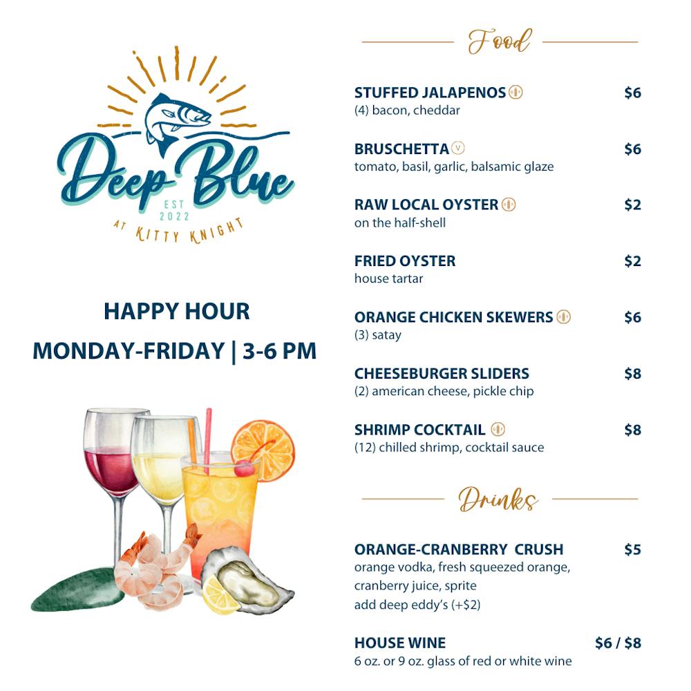 Menus Deep Blue at Kitty Knight in MD