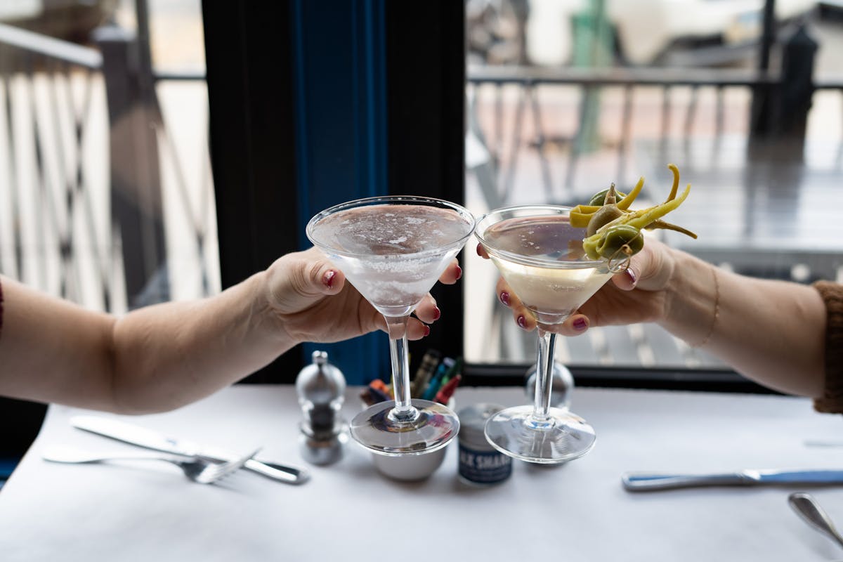 People with martinis