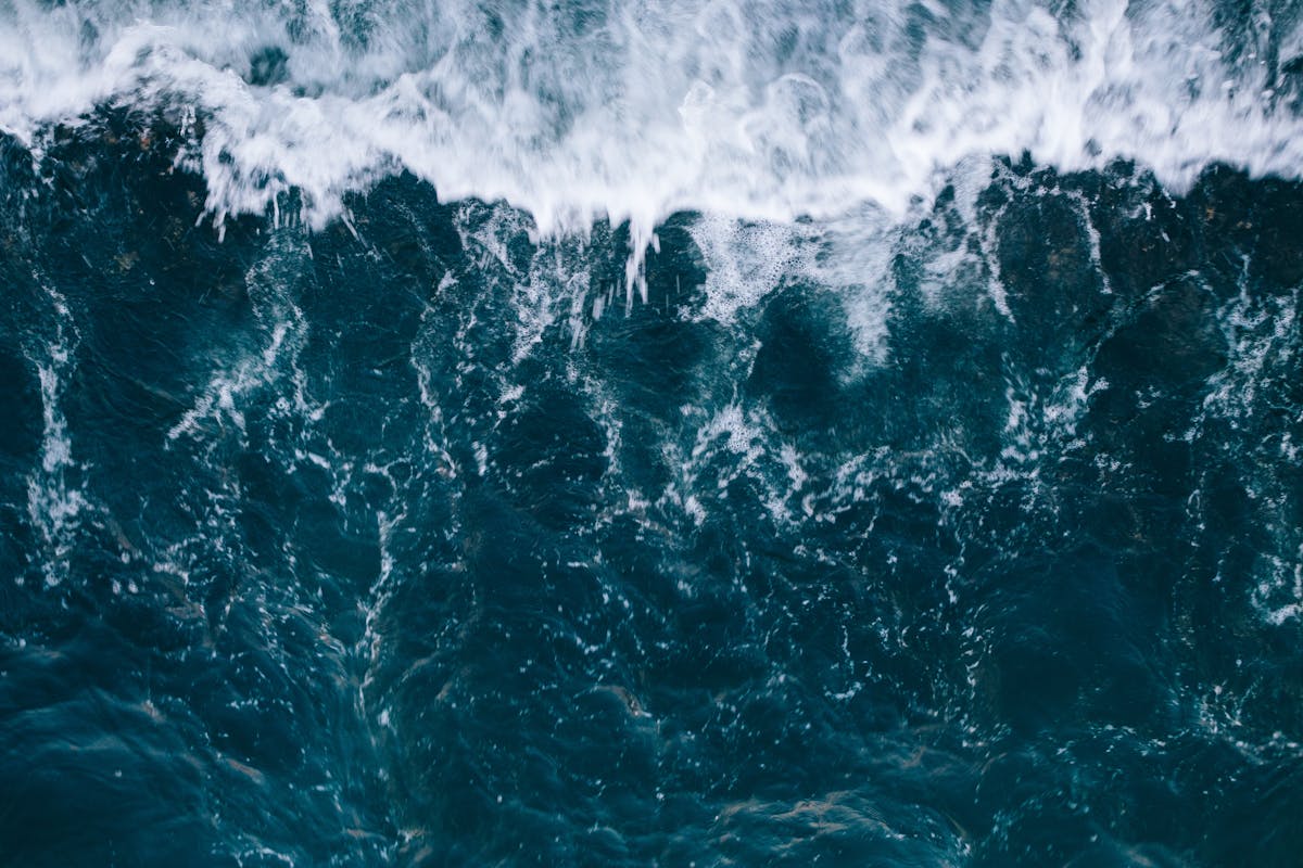 an ocean with waves