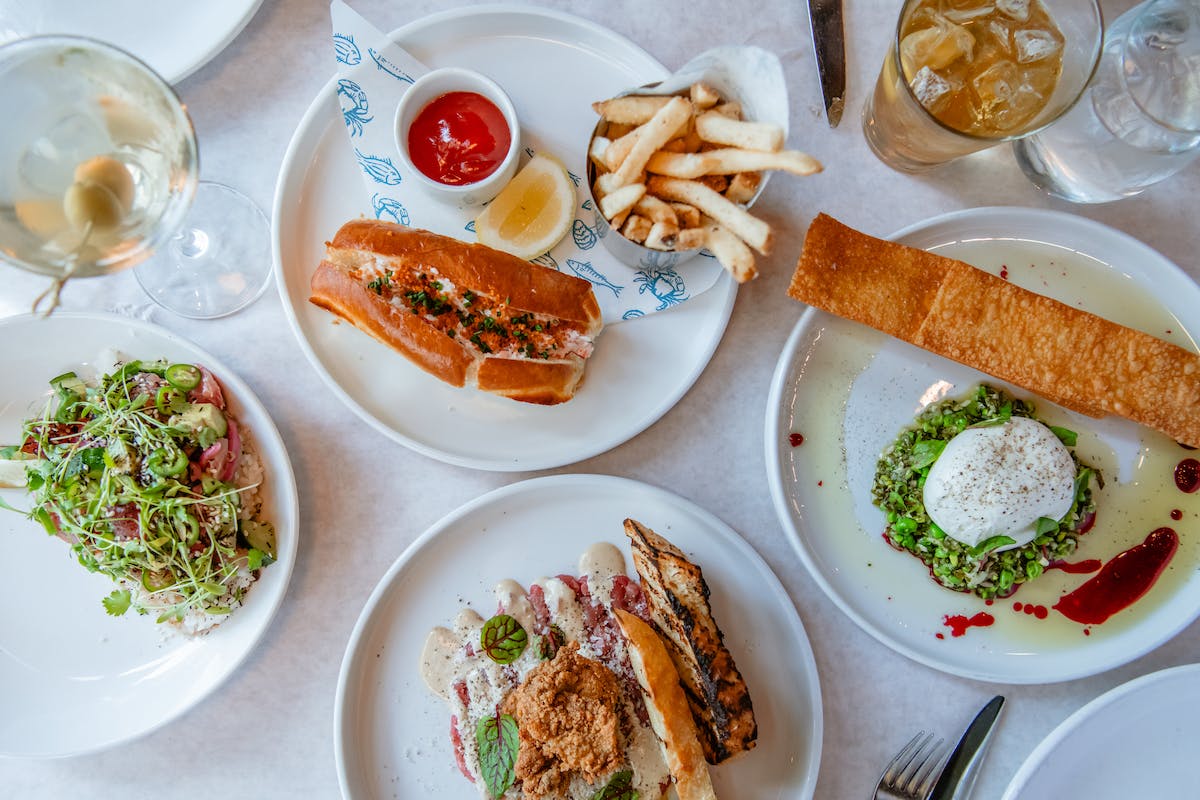 Lobster rolls and steak tar tar