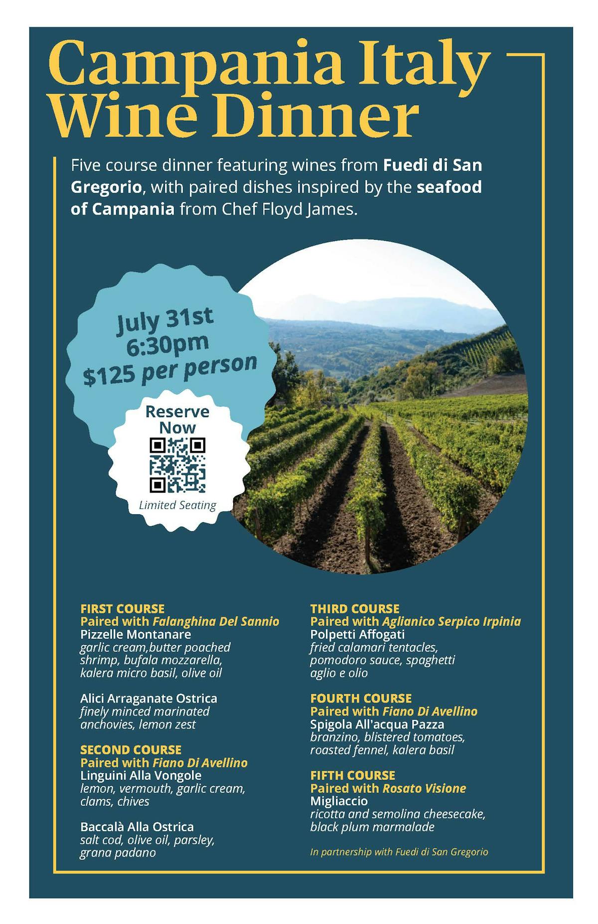 Campania Italy Wine Dinner