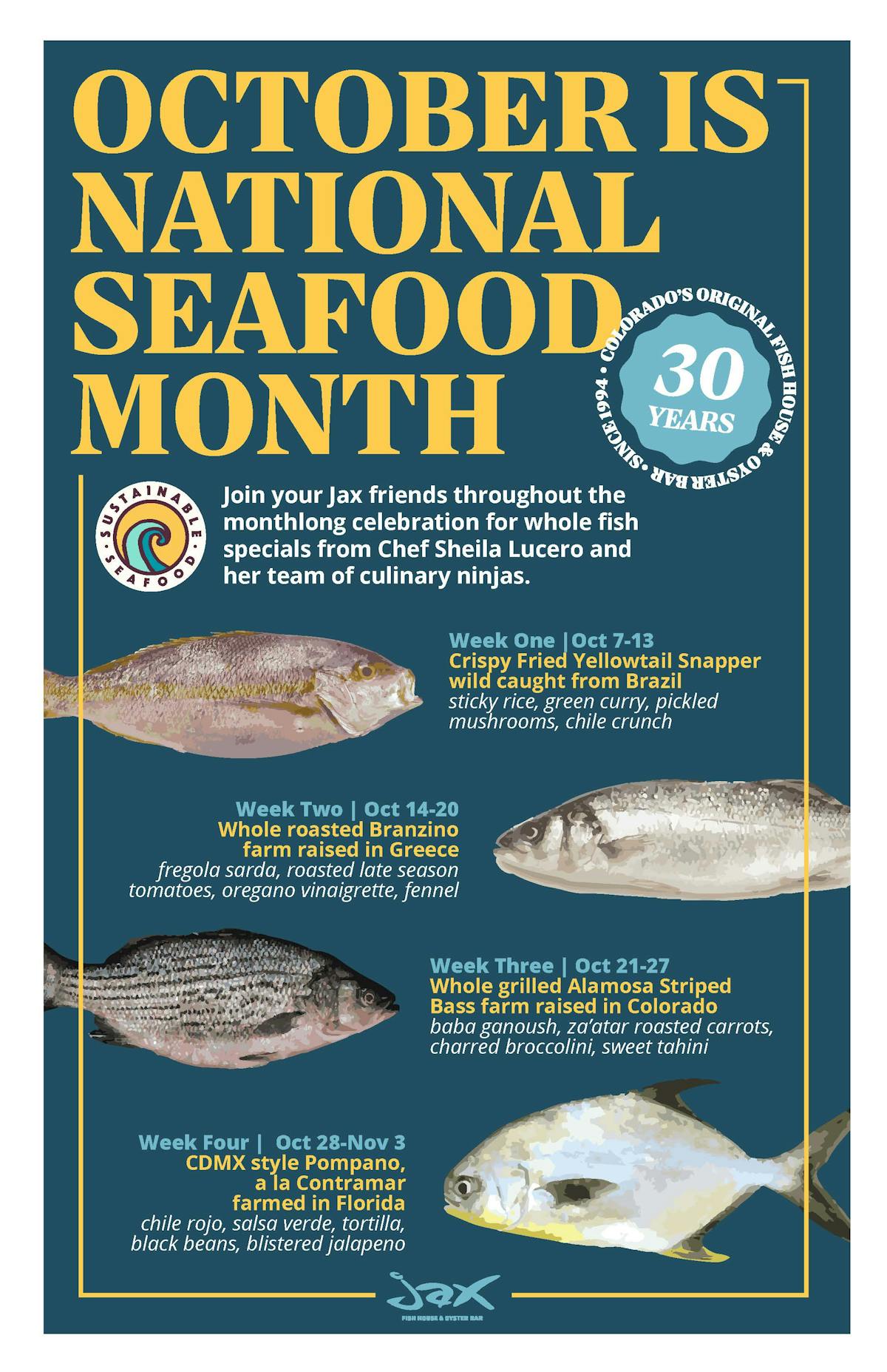October is National Seafood Month