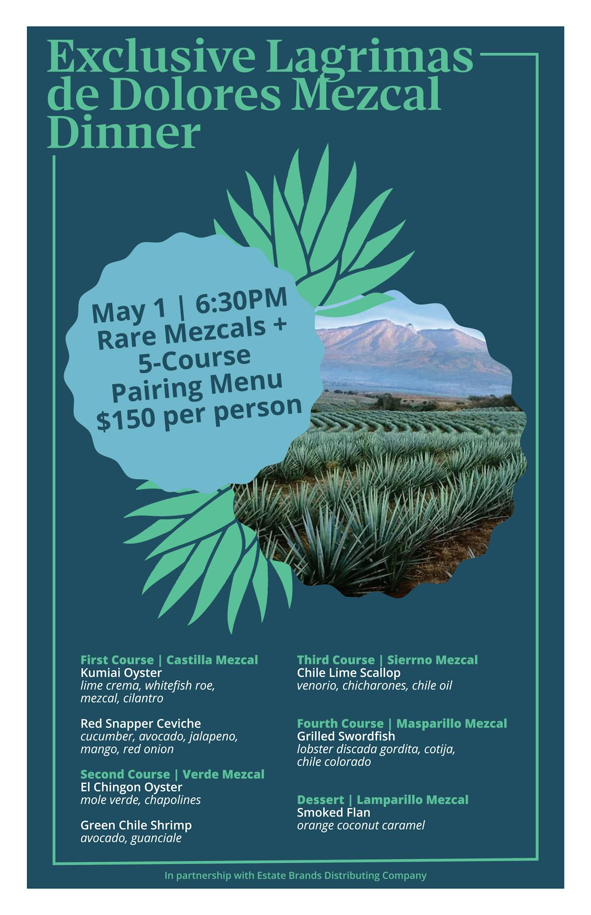 Lagrimas De Dolores Mezcal Dinner at Jax LoDo