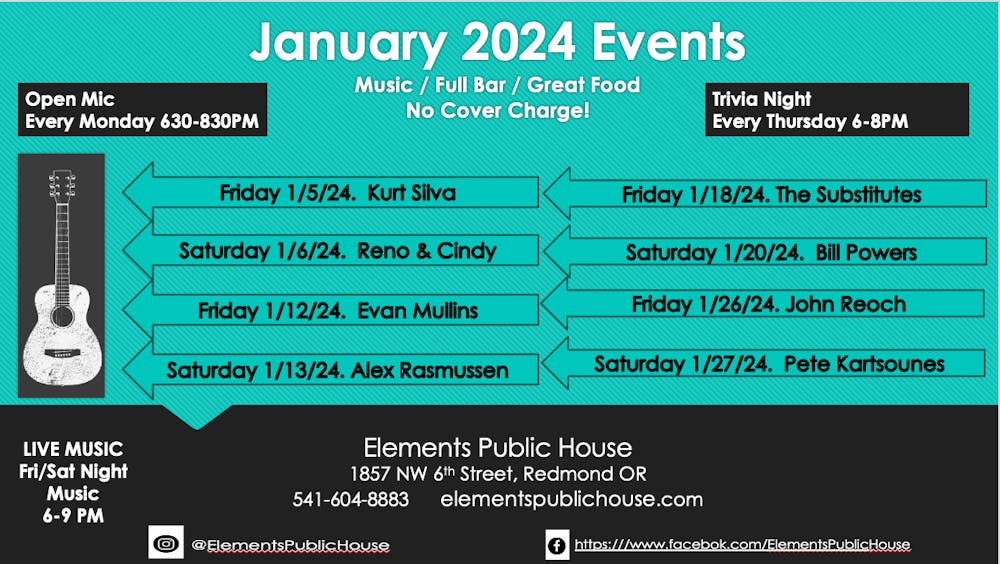 Events Saffron Grill in Redmond, OR