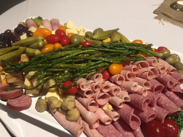 a bunch of food on a table