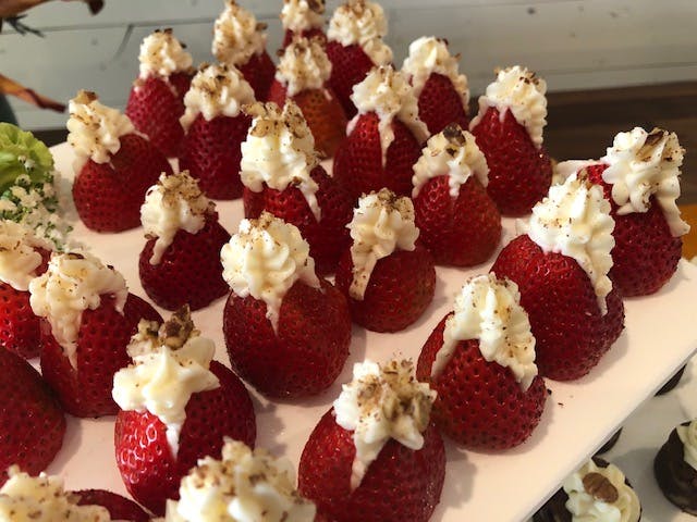 a close up of a plate of birthday cake