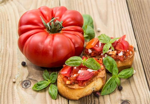 food on a wooden table