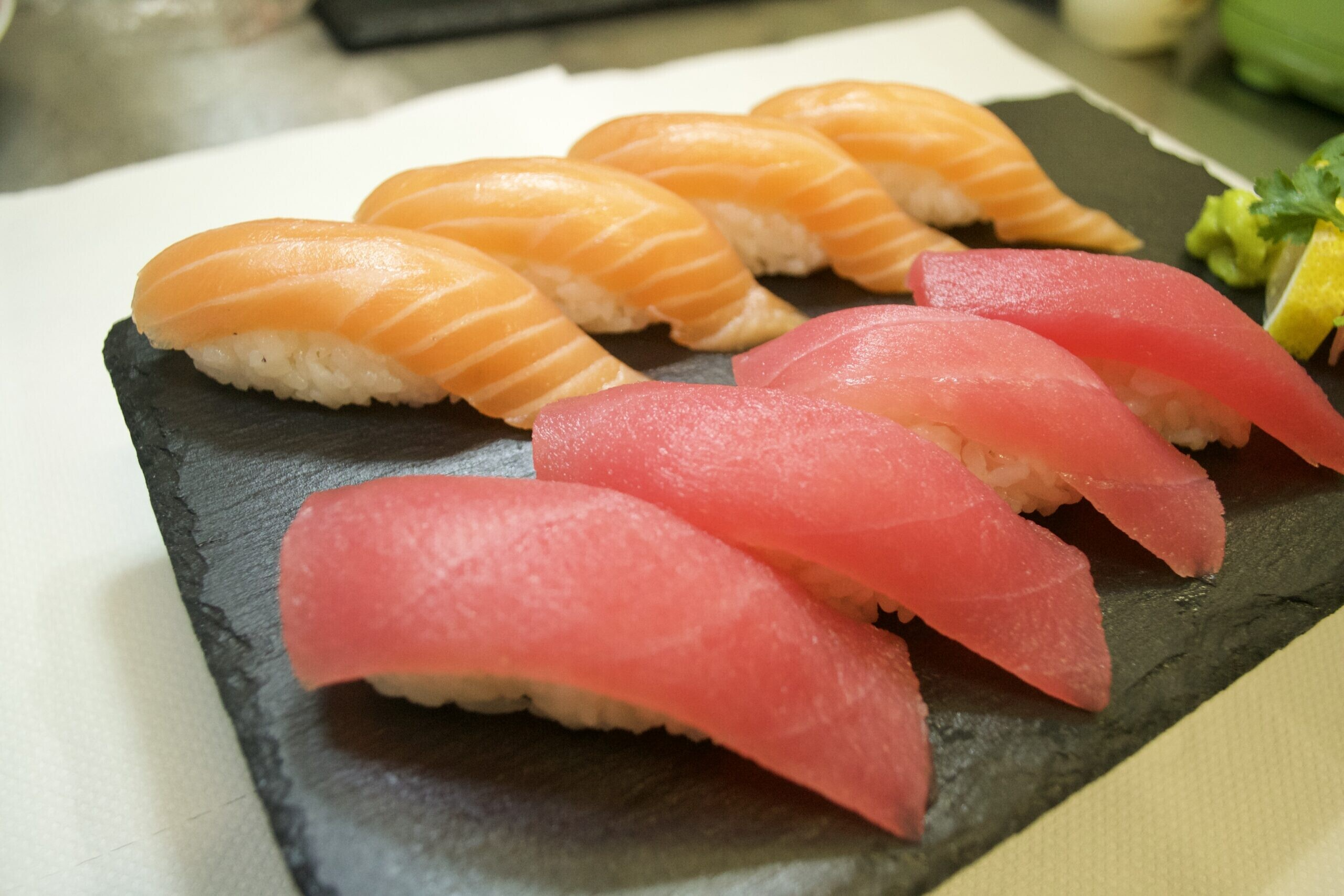 sushi on a table