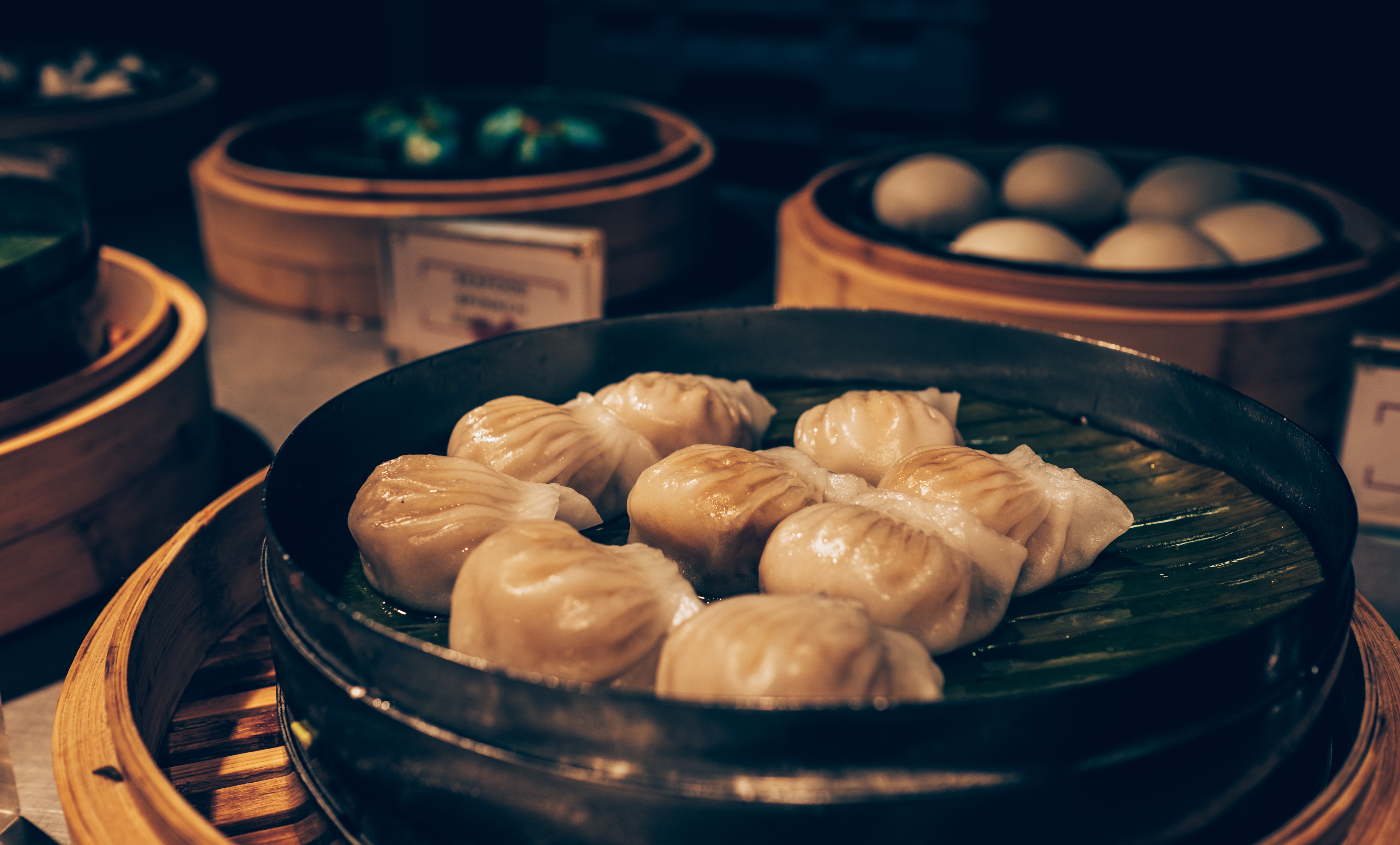 a pan of food on a table