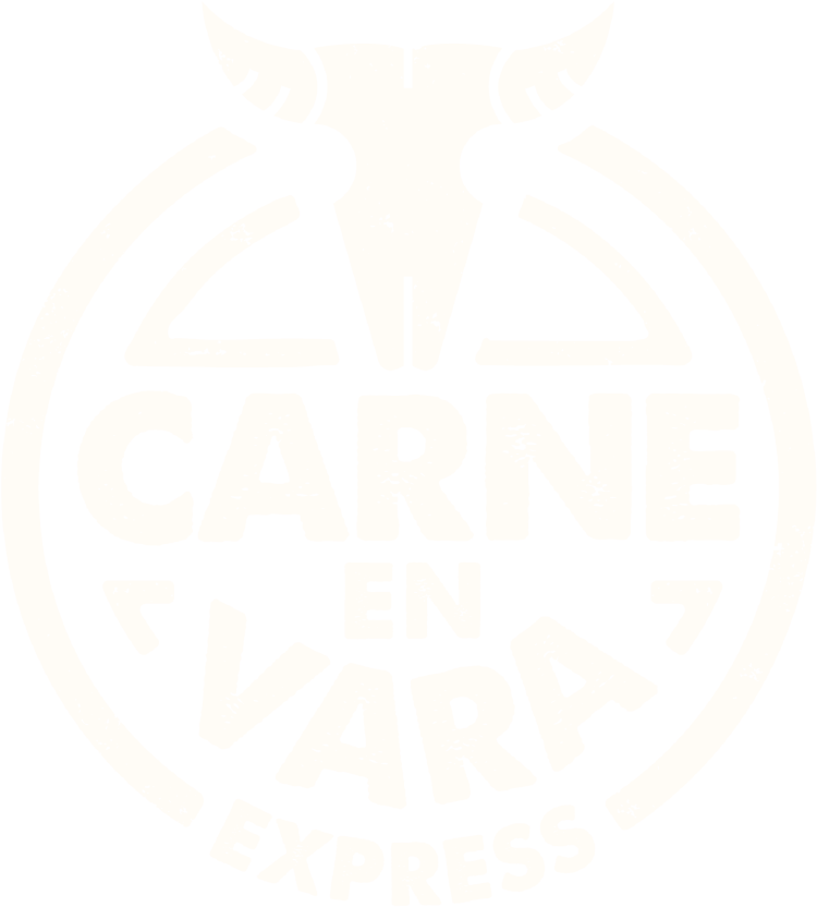 a white logo with a bull head and text