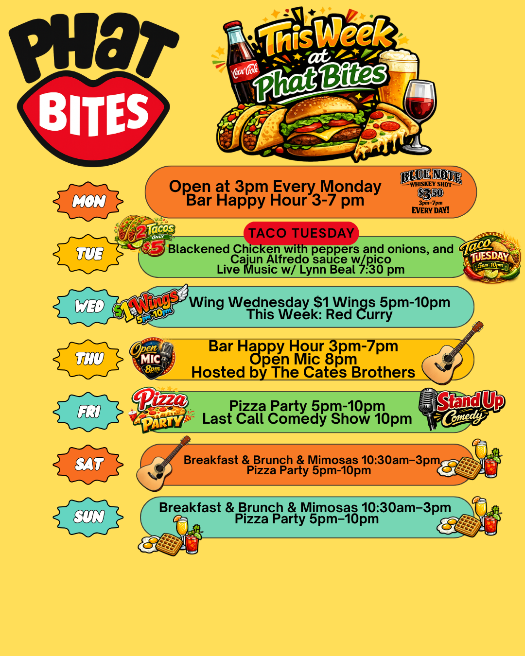 a menu of a restaurant