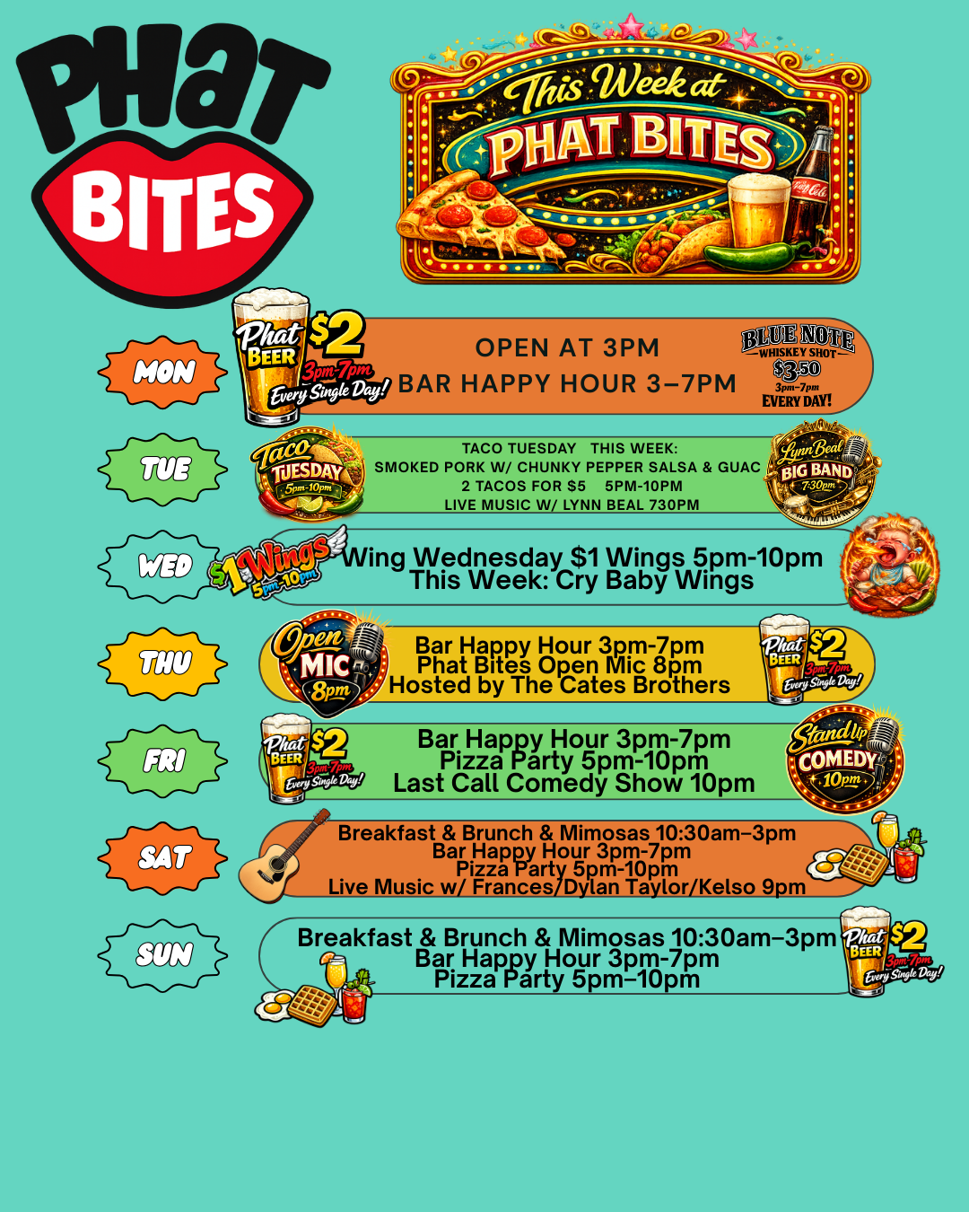 a menu of a restaurant