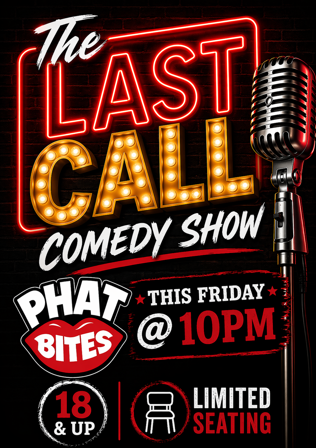 a poster for a comedy show