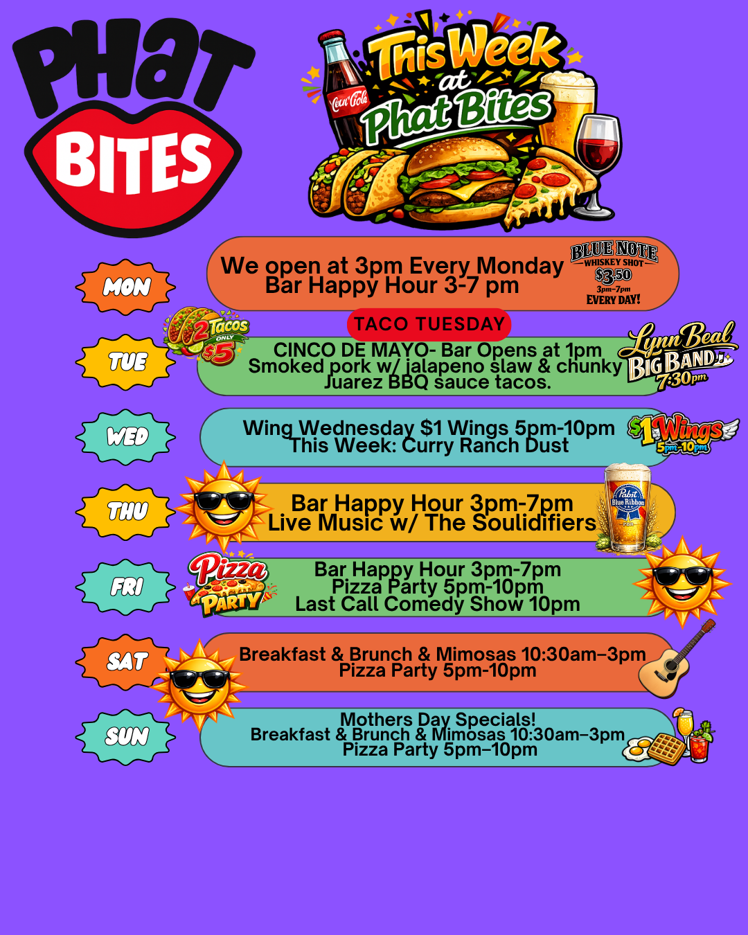 a menu of a restaurant