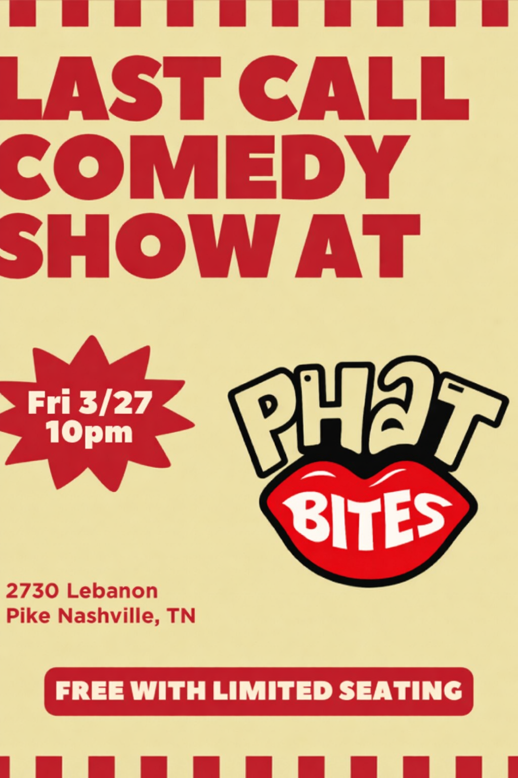 a poster with red text and words