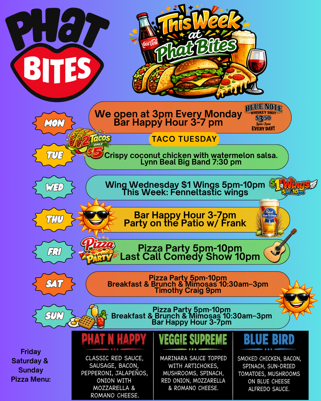 a menu of a fast food restaurant
