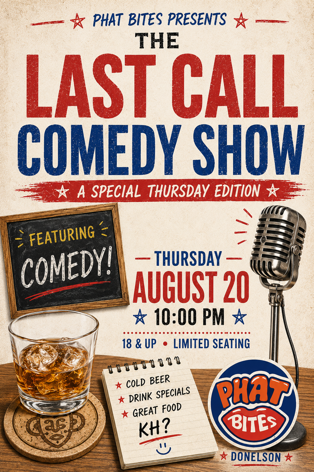 a poster for a comedy show