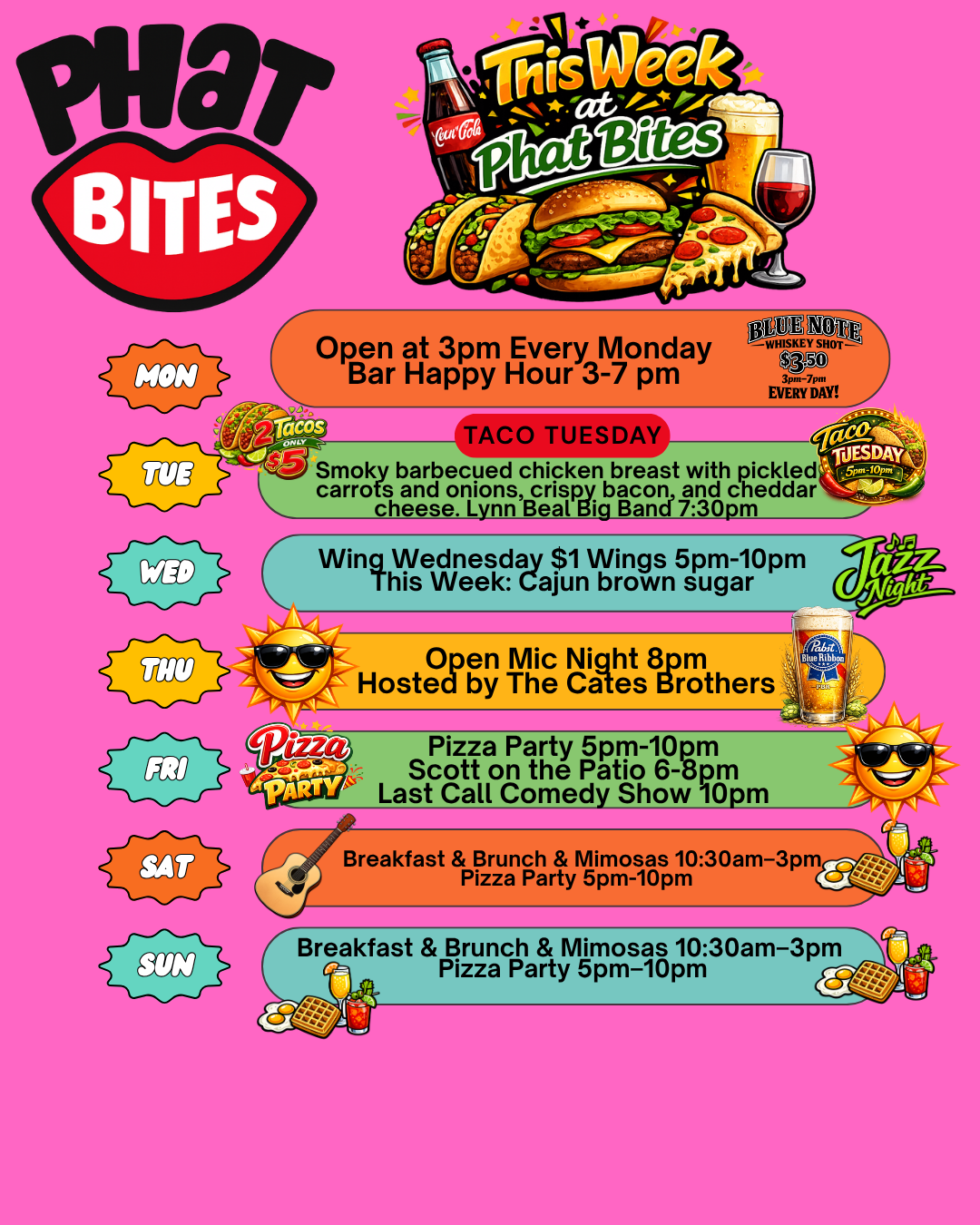 a menu of a restaurant