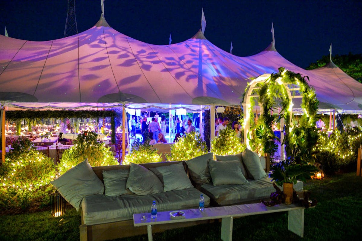 an event tent area