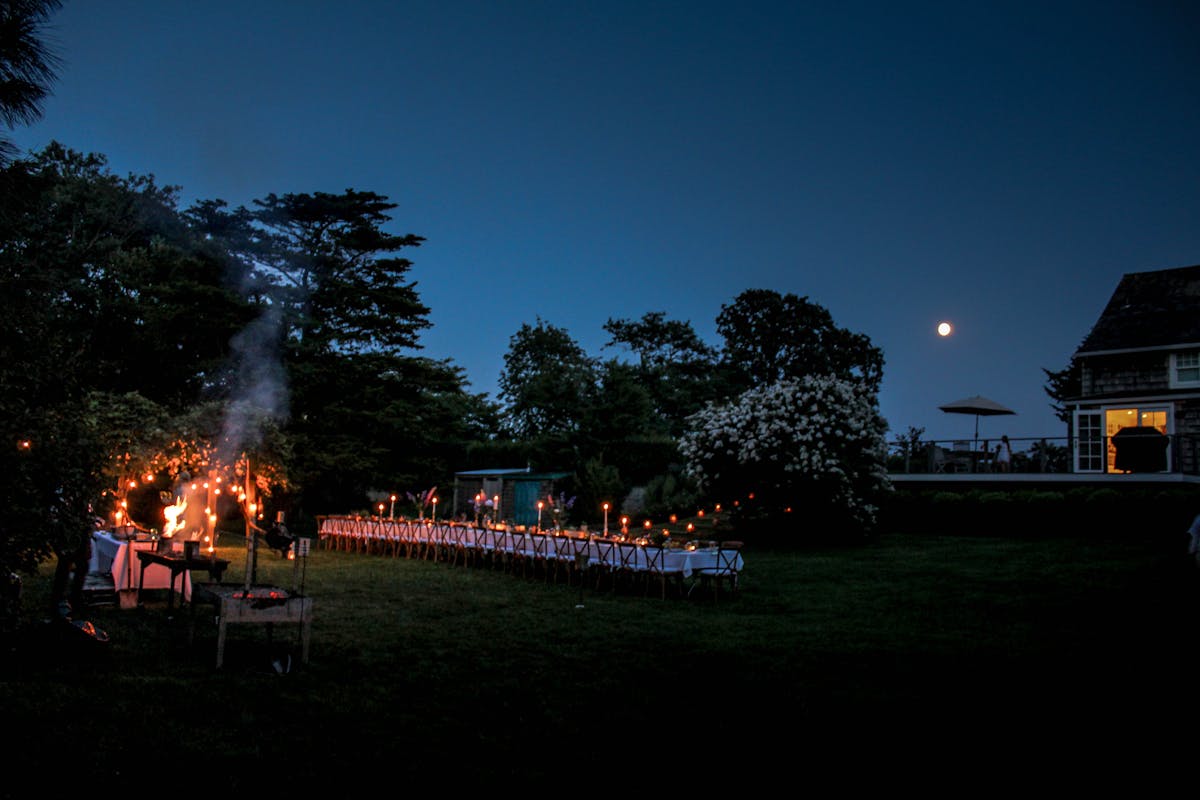 an event dining area