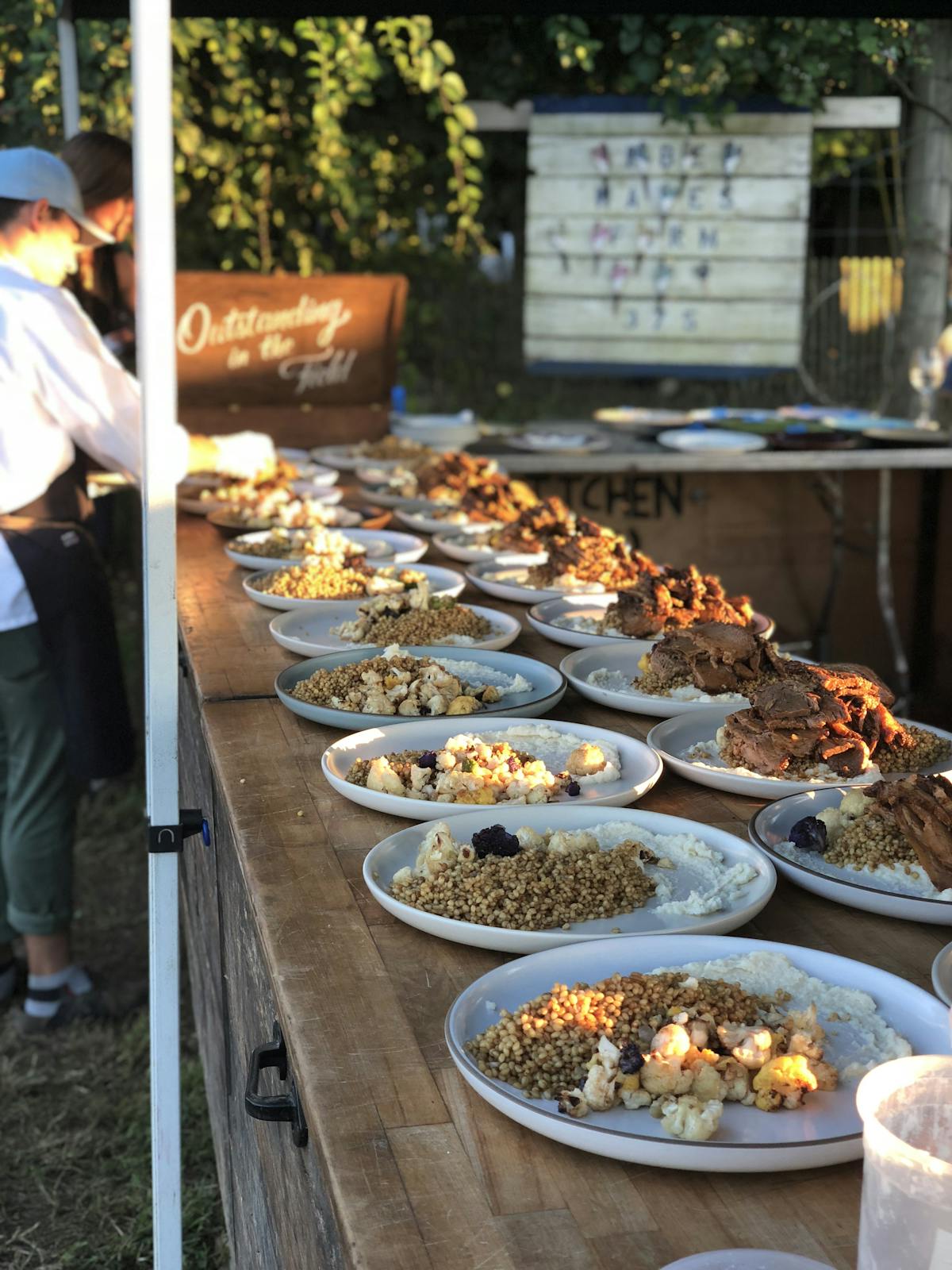 plates of food on a table