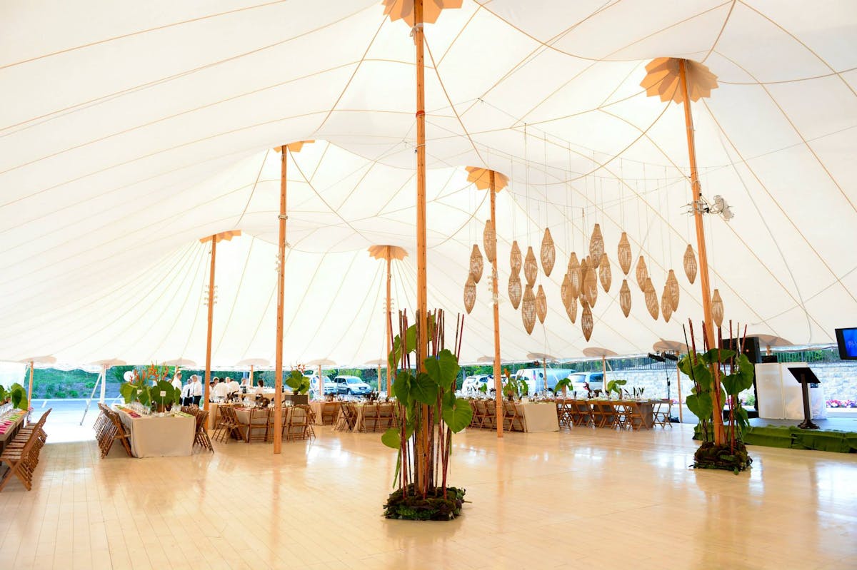 an event tent area
