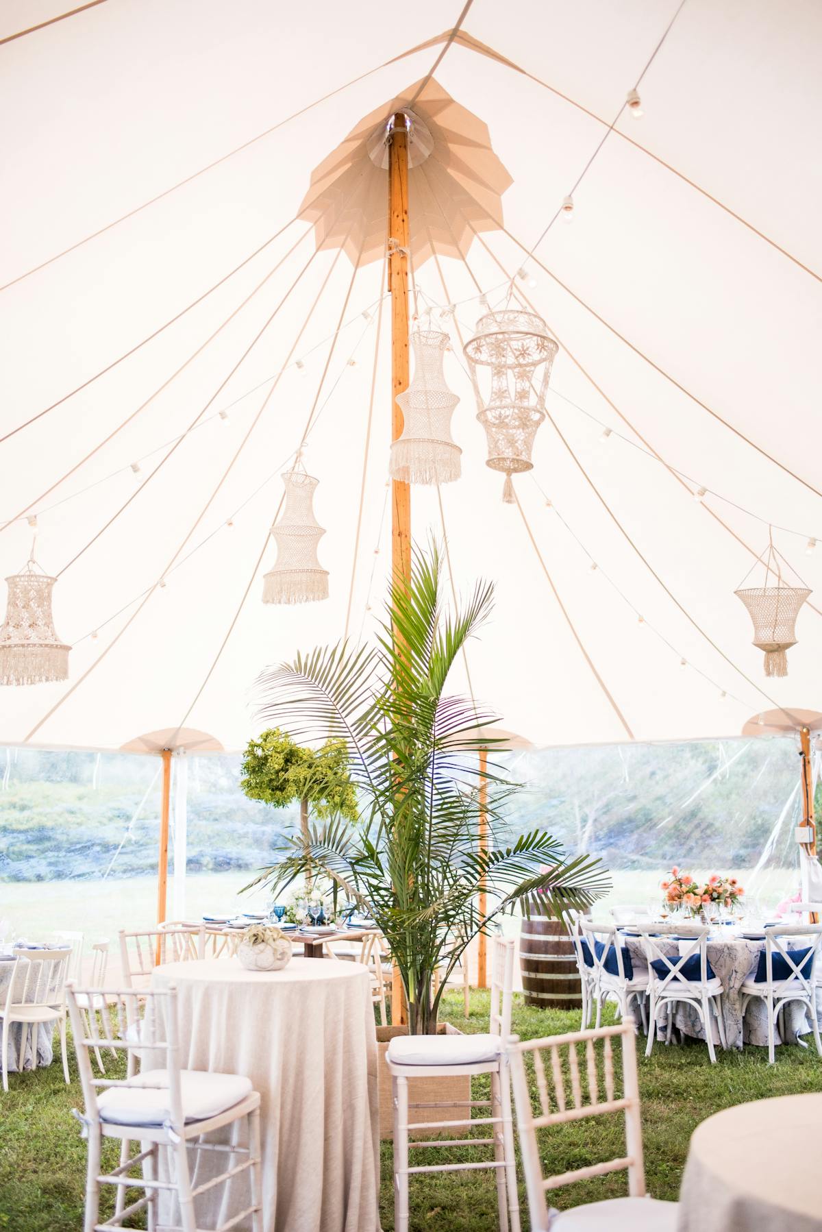 a dining event tent