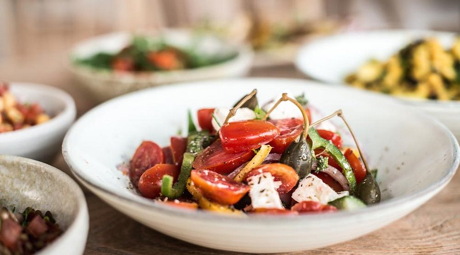 a bowl of food on a plate