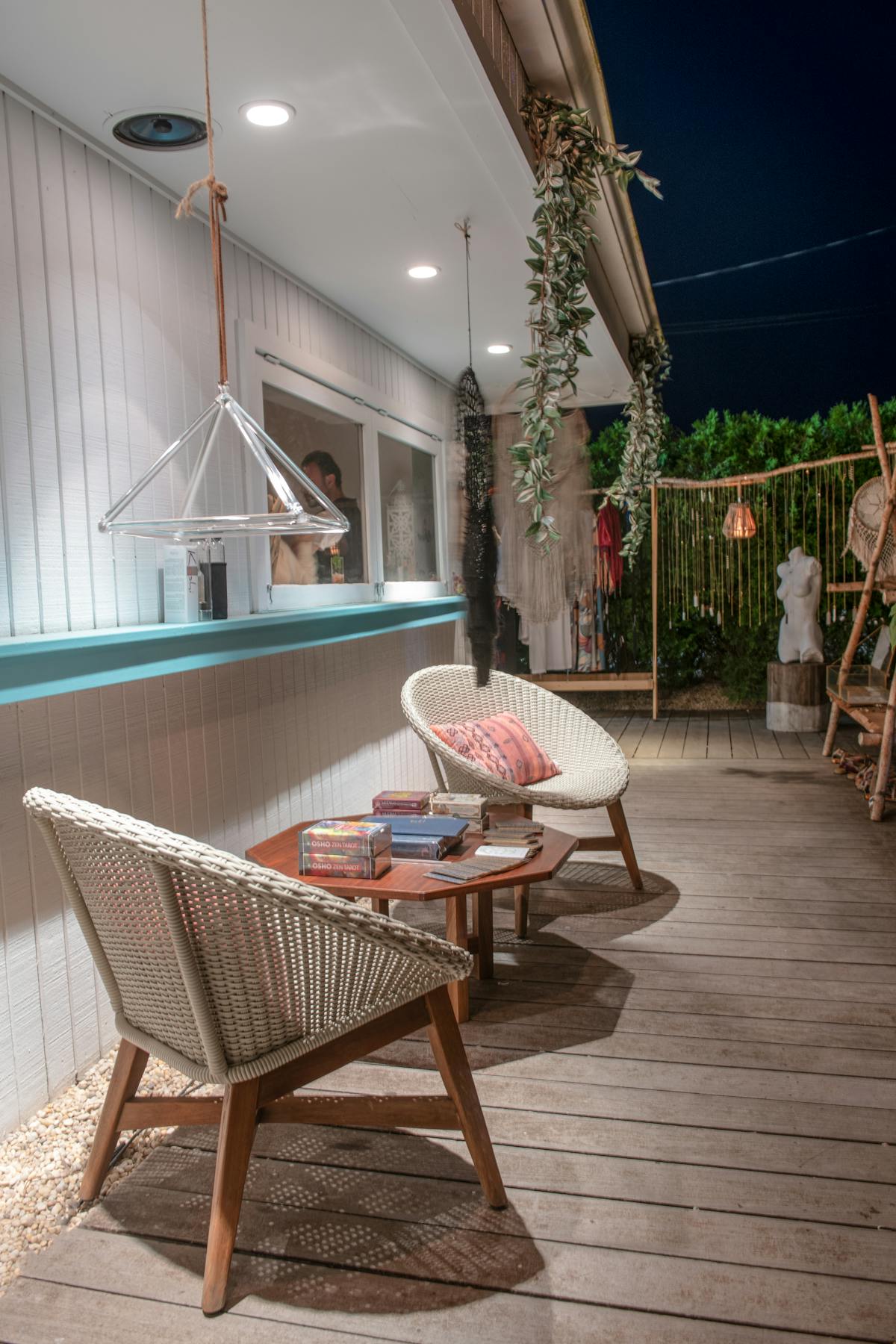 an outdoor resting area