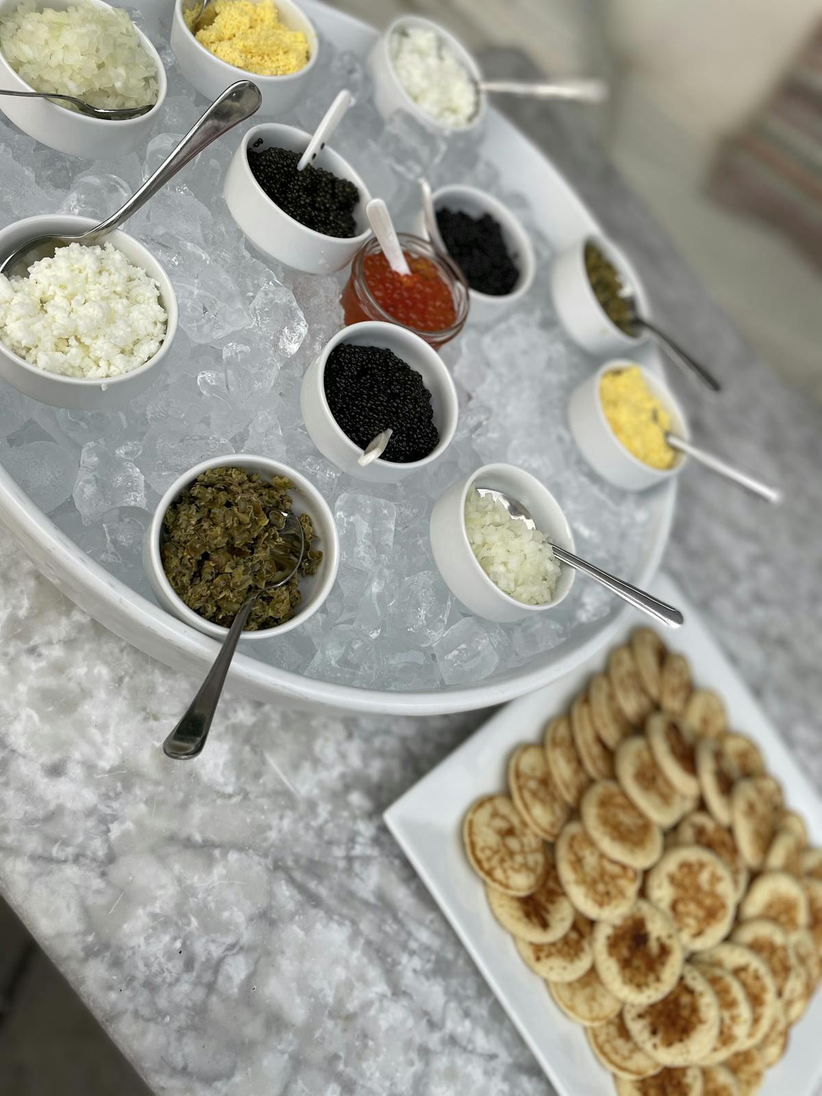 a tray of food on a plate