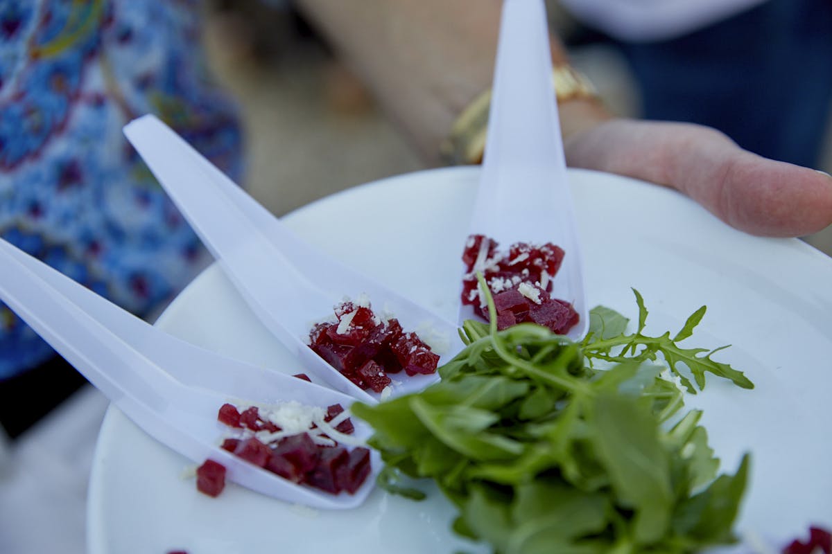 a plate of food on a table