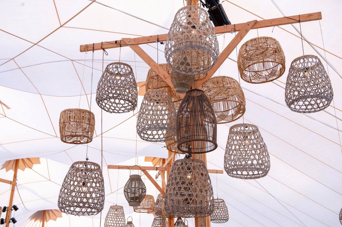 hanging wooden lamps