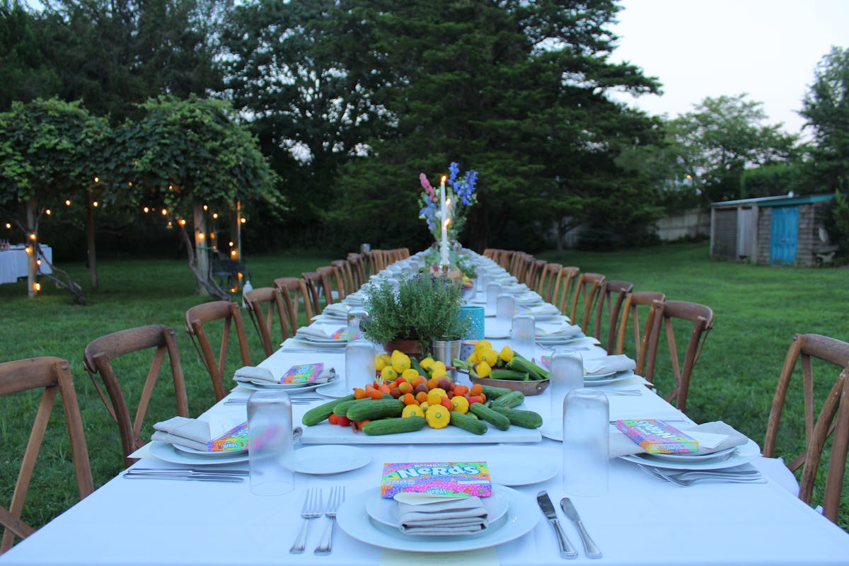 a dining event table