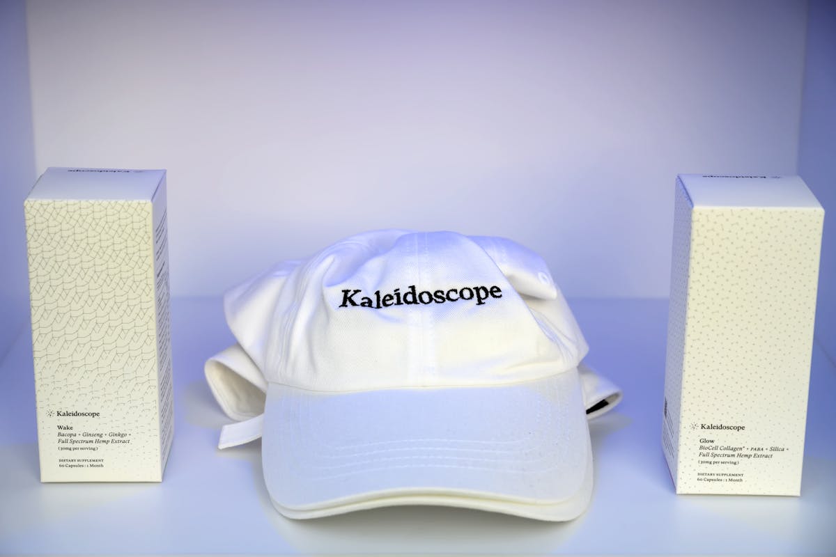 a white cap