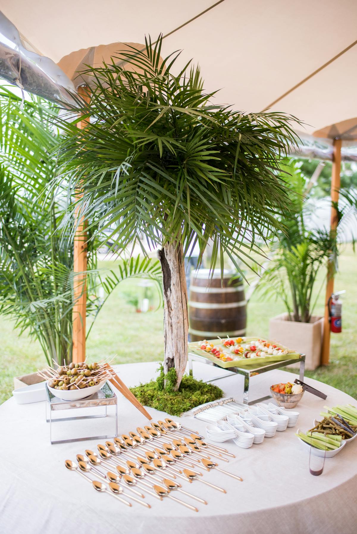 food on an event table