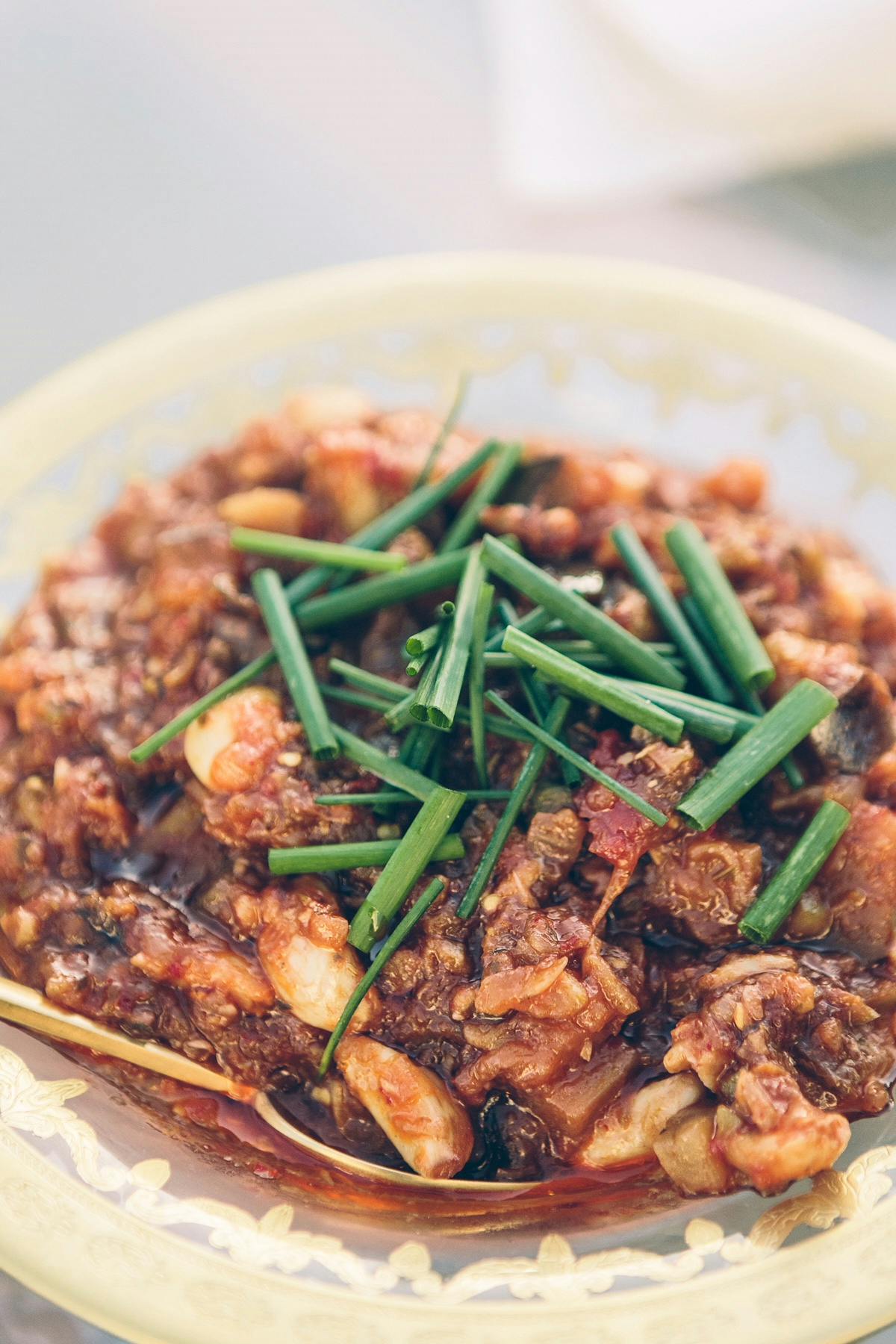 a plate of food on a table